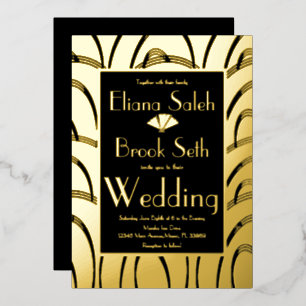Modern Gabsty Patterned Gold Wedding Pressed