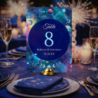 Modern galaxy space moon phases celestial wedding
