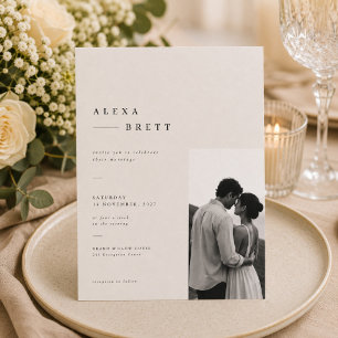 Modern Gallery Wedding Invitation with Photo