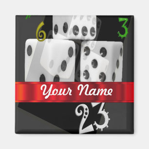 Modern gambling dice magnet
