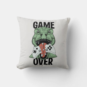Modern Game Over T-Rex Dinosaur Video Gamers' Cushion