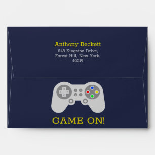 Modern Gamer Any Age Birthday Envelope