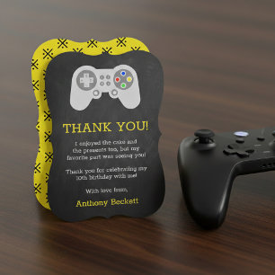 Modern Gamer Any Age Birthday Thank You Card