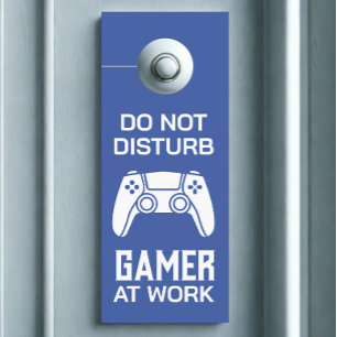 Modern Gamer At Work Personalised Game Controller Door Hanger