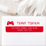 MODERN GAMING Bar Mitzvah cool black controller Return Address Label<br><div class="desc">by kat massard >>> WWW.SIMPLYSWEETPAPERIE.COM <<< Setup as a template it is easy to customise with your own text - make it yours! - - - - - - - - - - - - - - - - - - - - - - - - - Love the design...</div>