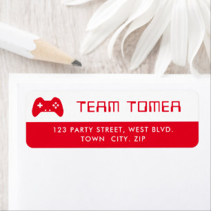 MODERN GAMING Bar Mitzvah cool black controller Return Address Label