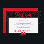 MODERN GAMING THANKS Bar Mitzvah black red Thank You Card<br><div class="desc">by kat massard >>> www.simplysweetPAPERIE.com <<< A simple design for your THANK YOU FLAT CARDS - to match your main invitations. Love the design, but would like to see some changes - another colour scheme, product, add a photo or adapted for a different occasion - no worries simply contact me,...</div>