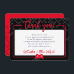MODERN GAMING THANKS Bar Mitzvah black red Thank You Card<br><div class="desc">by kat massard >>> www.simplysweetPAPERIE.com <<< A simple design for your THANK YOU FLAT CARDS - to match your main invitations. Love the design, but would like to see some changes - another colour scheme, product, add a photo or adapted for a different occasion - no worries simply contact me,...</div>