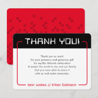 MODERN GAMING THANKS Bar Mitzvah cool black red