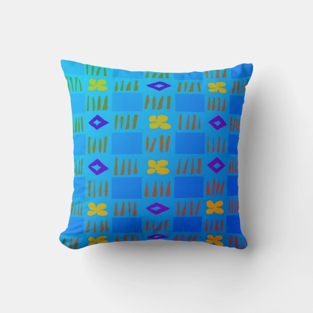 Modern Garden Throw Pillow (Front)