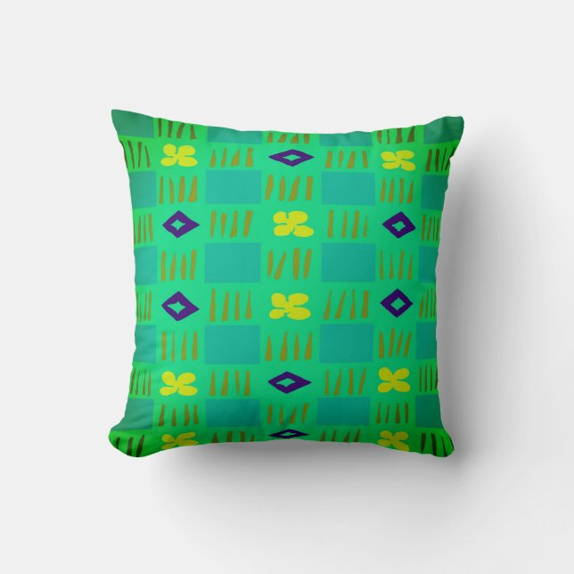 Modern Garden Throw Pillow (Front)