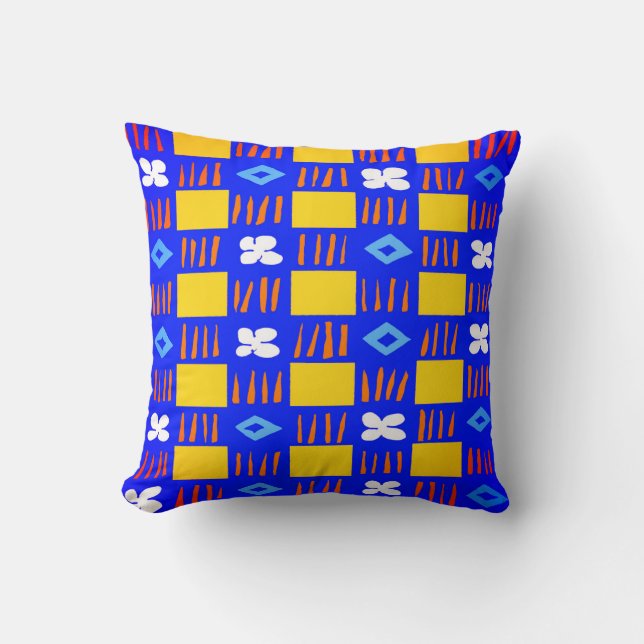 Modern Garden Throw Pillow (Front)