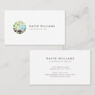 Modern Gardener Landscaping Logo Business Card
