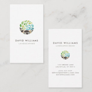 Modern Gardener Landscaping Logo Business Card