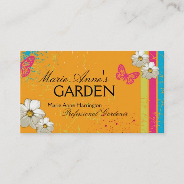 Modern Gardening Business Card (Front)