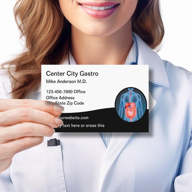 Modern Gastroenterologist Medical Business Cards (Creator Uploaded)