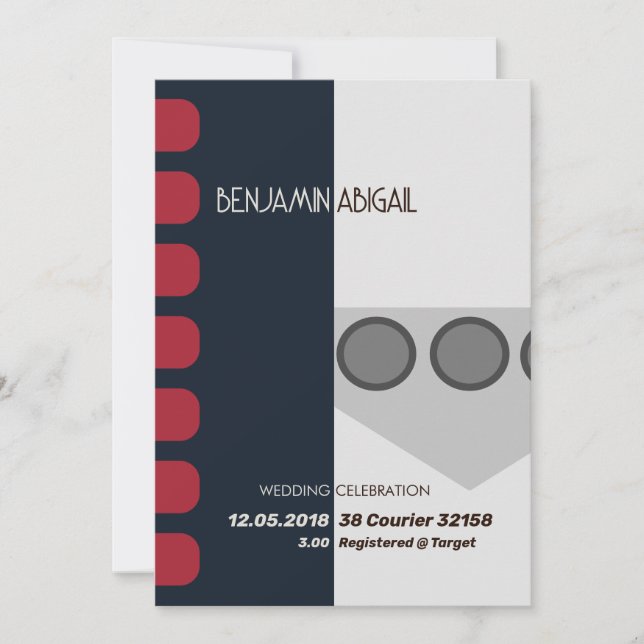 Modern Geek Space Rouge and Princess Minimal Invitation (Front)