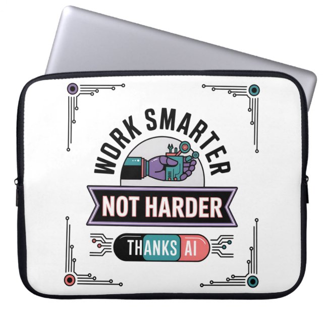 Modern Geek Tech Trends Digital Transformation Laptop Sleeve (Front)