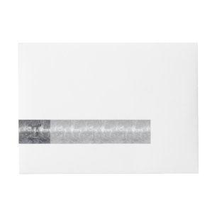 Modern Gemini Zodiac Sign Grunge Distressed Style Wraparound Address Label