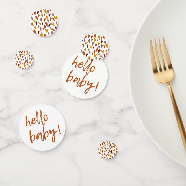 Modern Gender Neutral Hello Baby Shower  Confetti (Group)