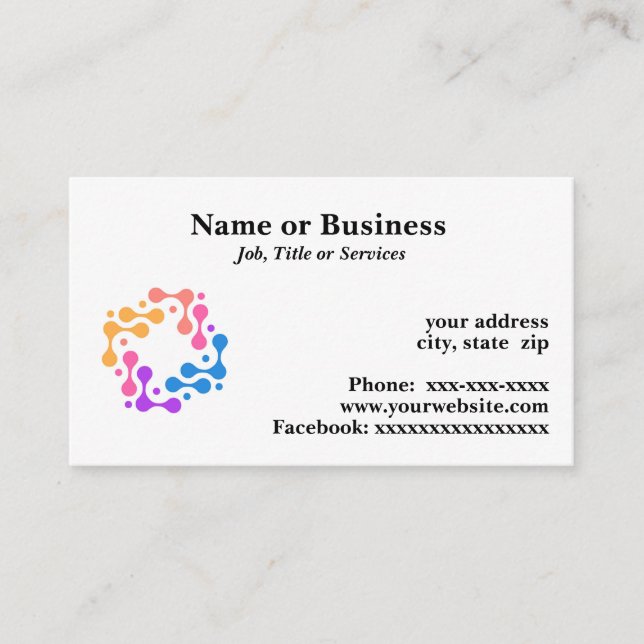 Modern gene graphic business card (Front)