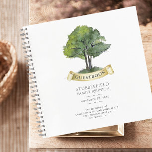 Modern Genealogy Tree Family Reunion Guestbook Notebook