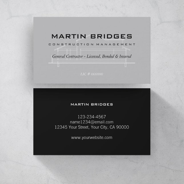 Modern General Construction Business Cards (Creator Uploaded)