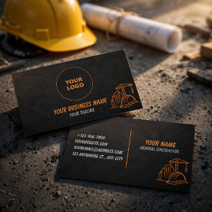 Modern General Contractor Business Card