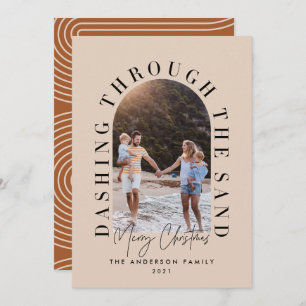 Modern geo christmas dashing through the sand