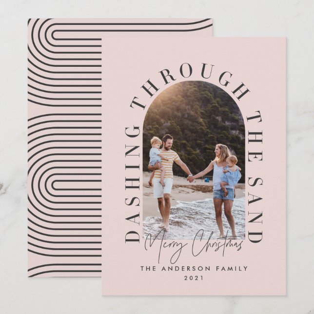 Modern geo christmas dashing through the sand (Front/Back)