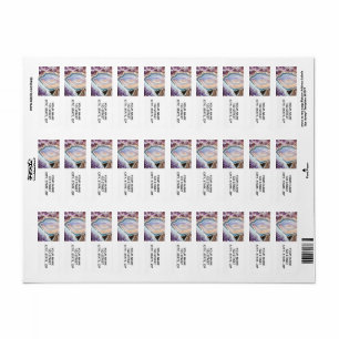 Modern Geode Cyrstal Crystal Photo Label Return Address Label