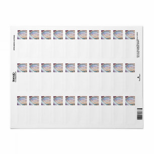 Modern Geode Cyrstal   Crystal Photo Label Return Address Label