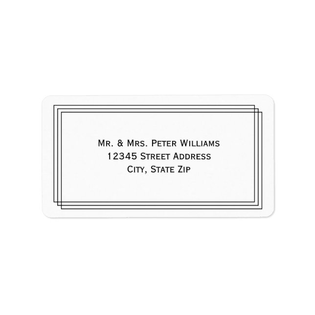 Modern Geomentric Lines - Address Label (Front)