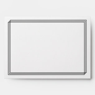 Modern Geomentric Lines - Black/White Envelope