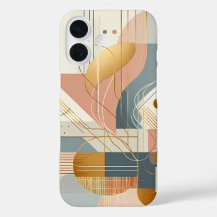 Modern Geometric Abstract Art iPhone 16 Case