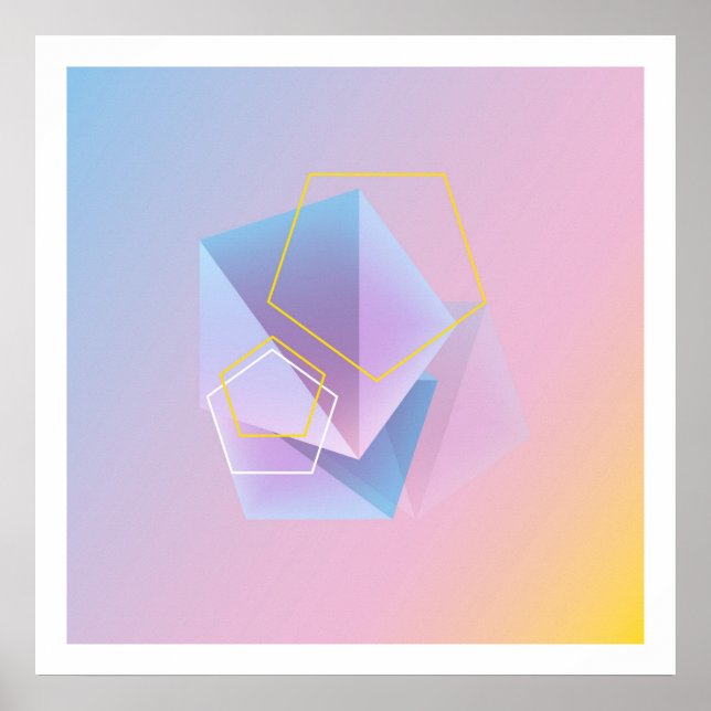 Modern Geometric Abstract Art Poster (Front)