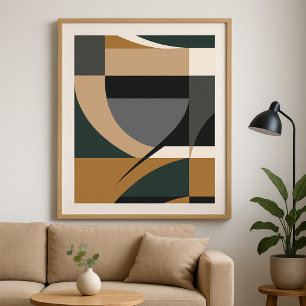 Modern Geometric Abstract Art Poster
