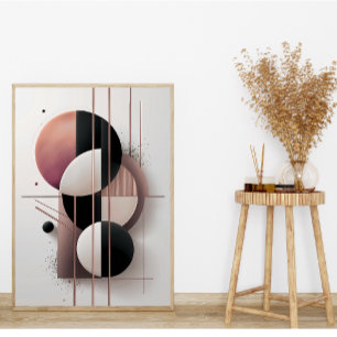 Modern Geometric Abstract Auburn Elegant Minimal Poster
