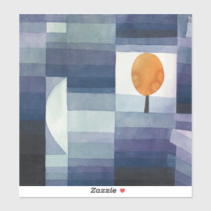 Modern Geometric Abstract Blue Orange Klee
