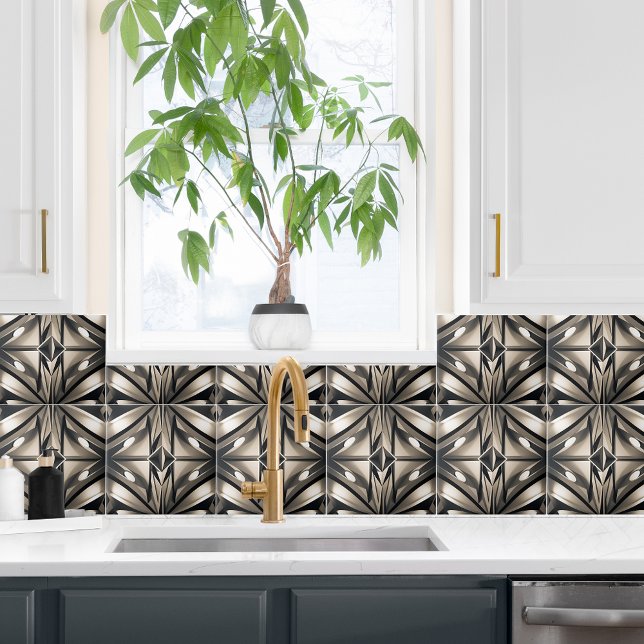 Modern Geometric Abstract Ceramic Tile (Creator Uploaded)