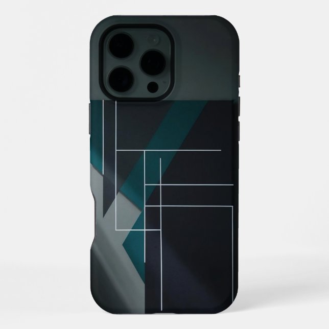 Modern Geometric Abstract iPhone Case (Back)