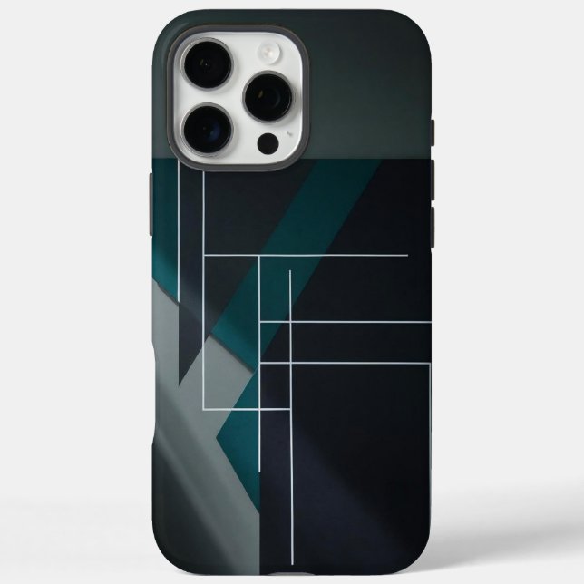 Modern Geometric Abstract iPhone Case (Back)