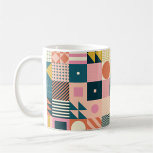 Modern geometric abstract pattern design with simp coffee mug