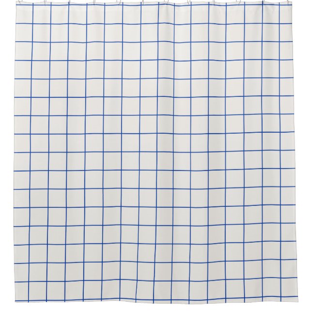 Modern geometric abstract pattern design with simp shower curtain (Front)