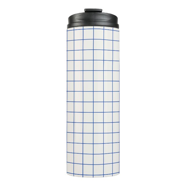 Modern geometric abstract pattern design with simp thermal tumbler (Front)