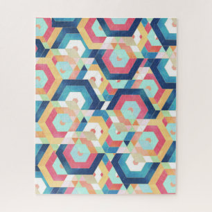 Modern geometric abstract pattern jigsaw puzzle