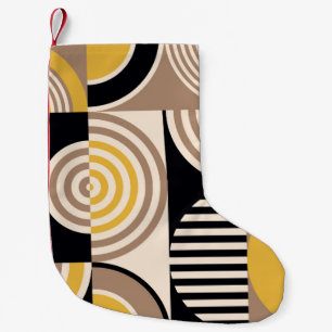 Modern geometric abstract pattern. Vintage design Small Christmas Stocking
