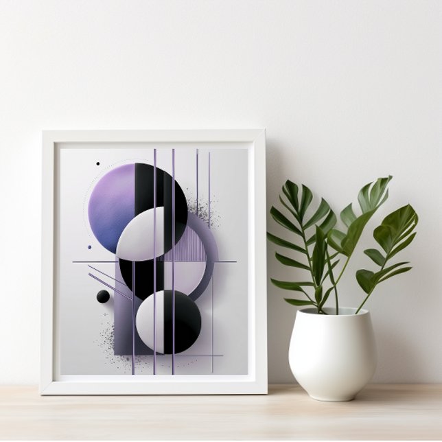 Modern Geometric Abstract Purple Elegant Minimal Poster (Creator Uploaded)