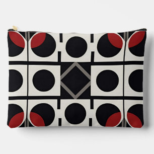 Modern Geometric Abstract With Circles Accessory Pouch