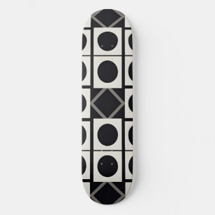 Modern Geometric Abstract With Circles Skateboard
